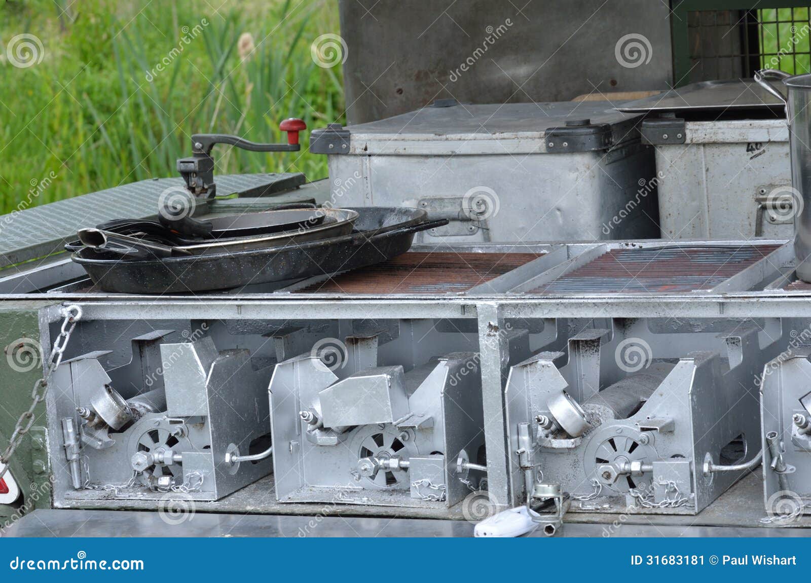 Cooking Stove of Army Kitchen Stock Image Image of cooking, field