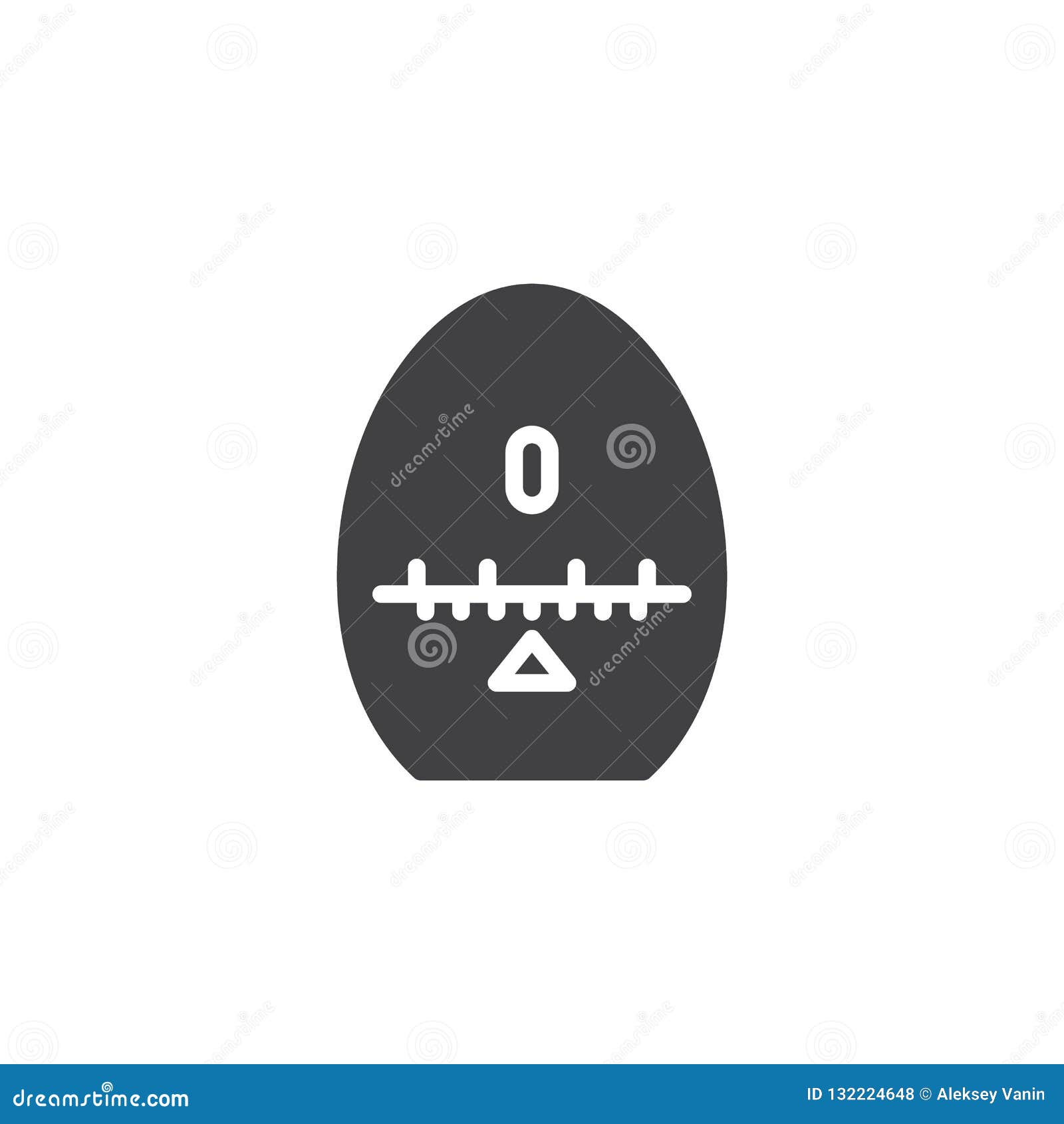 Cooking timer vector icon stock vector. Illustration of utensil 132224648