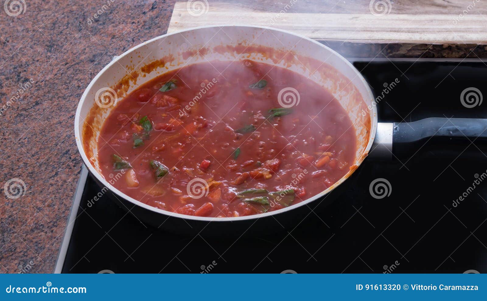 Cooking Tomato Sauce for Pasta Stock Photo - Image of dinner, healthy ...