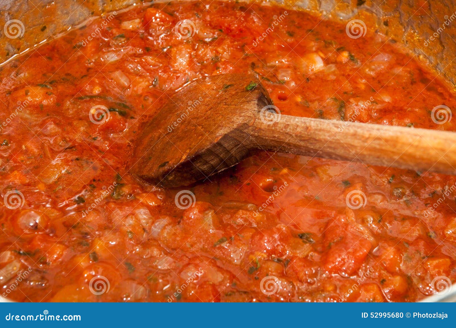 Cooking Tomato Sauce with Peeled Tomato Stock Photo Image of color, closeup 52995680