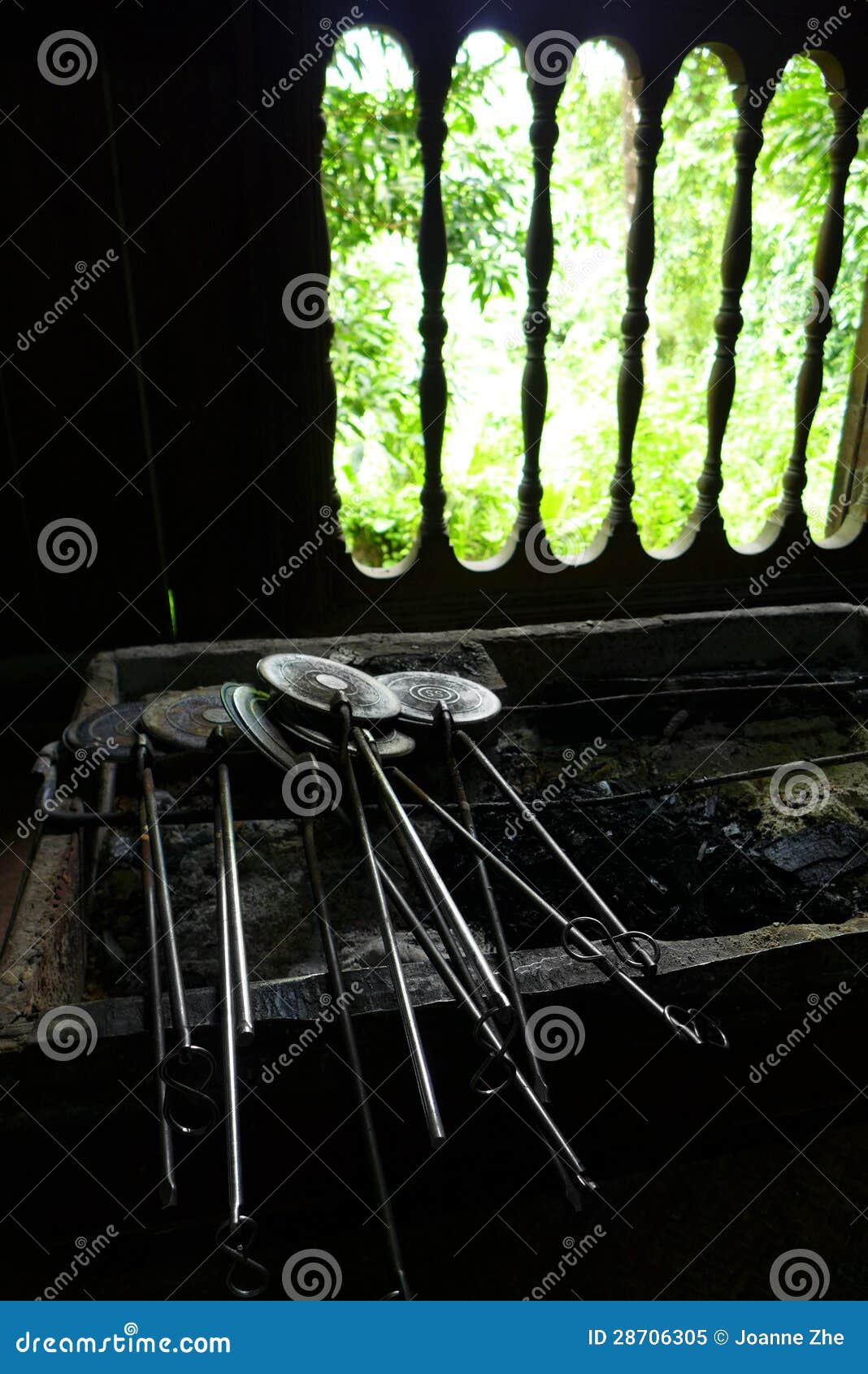 Cooking Utensils in Ethnic Malay Kitchen Stock Image Image of borneo
