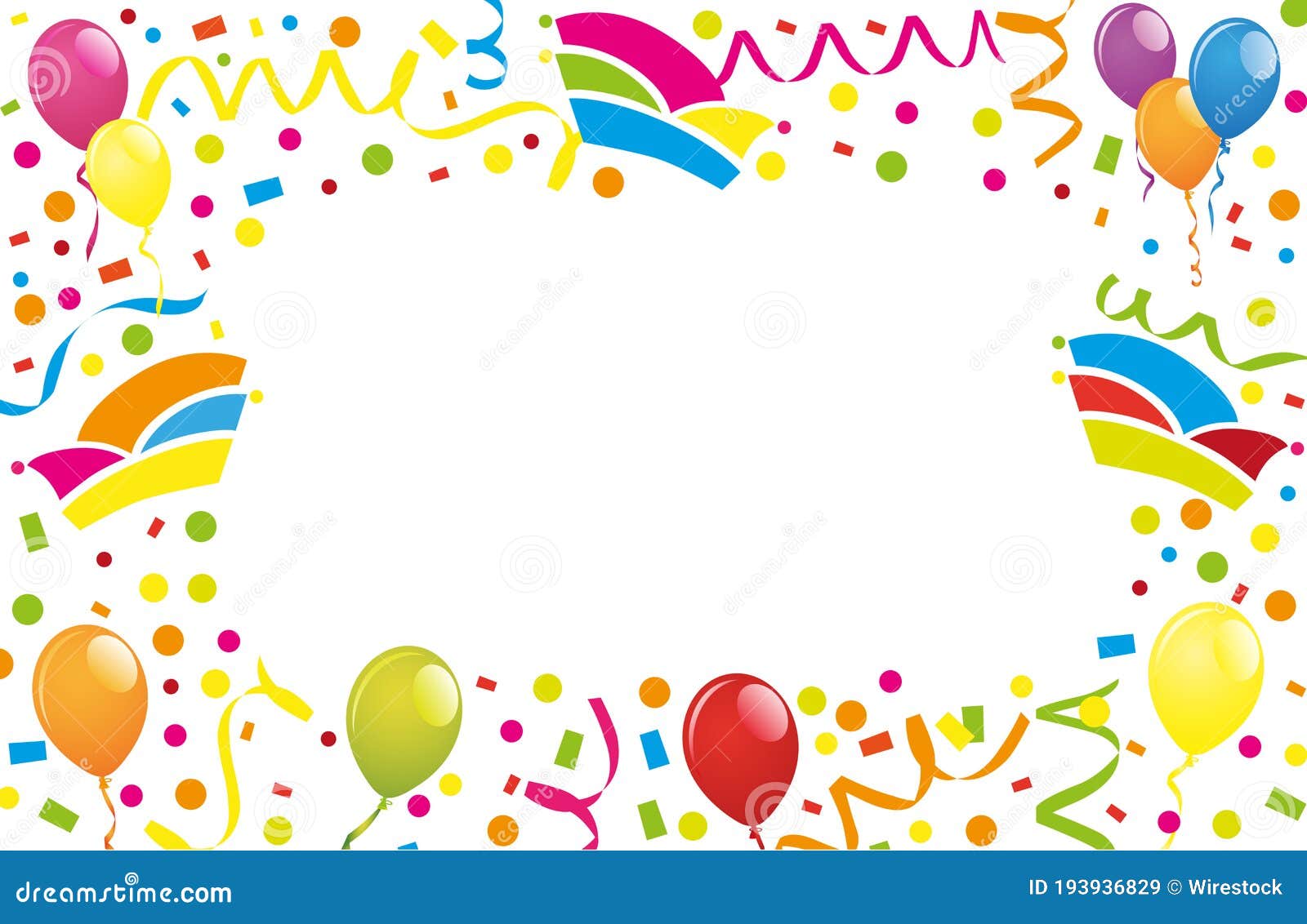Cool Background Design for a Postcard with Colorful Balloons and