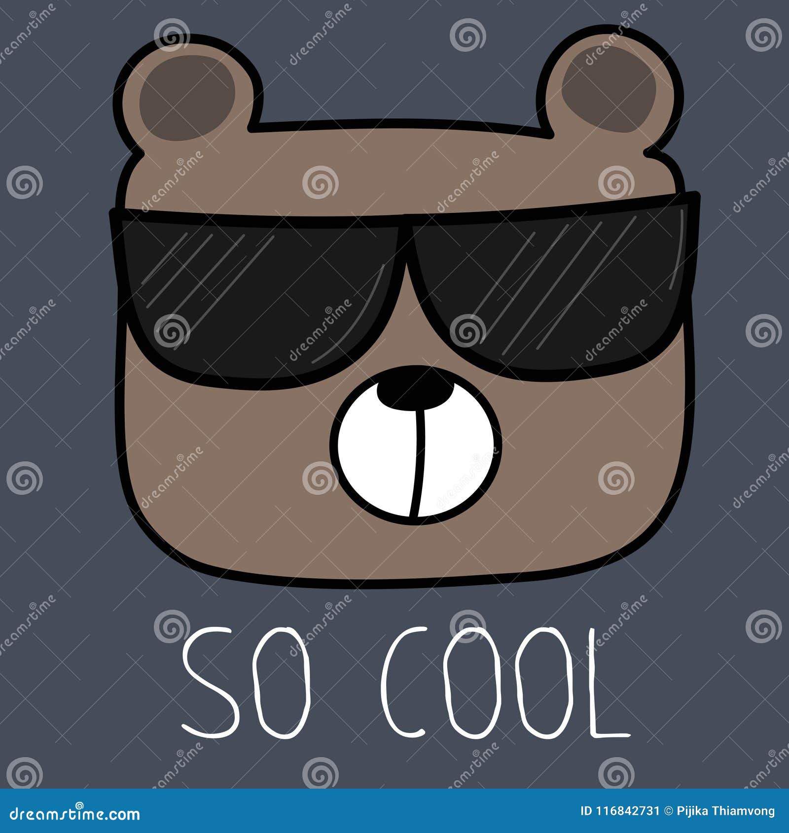 Download Cool Bear With Sunglasses Vector Illustration. Stock ...