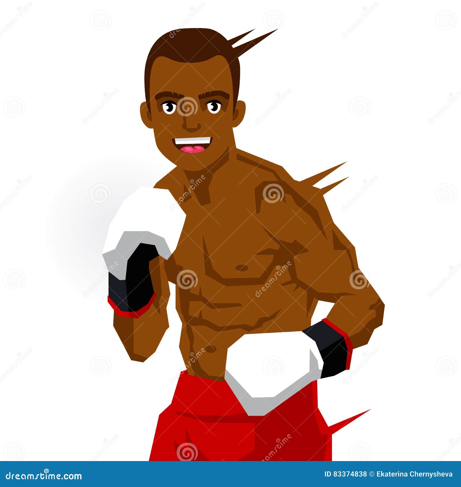 Cool Black Boxer. Sports Concept. Stock Vector - Illustration of active ...