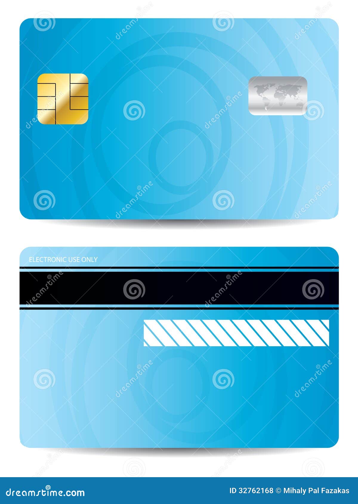 Cool Blue Credit Card Design Stock Vector - Illustration of Regarding Credit Card Template For Kids