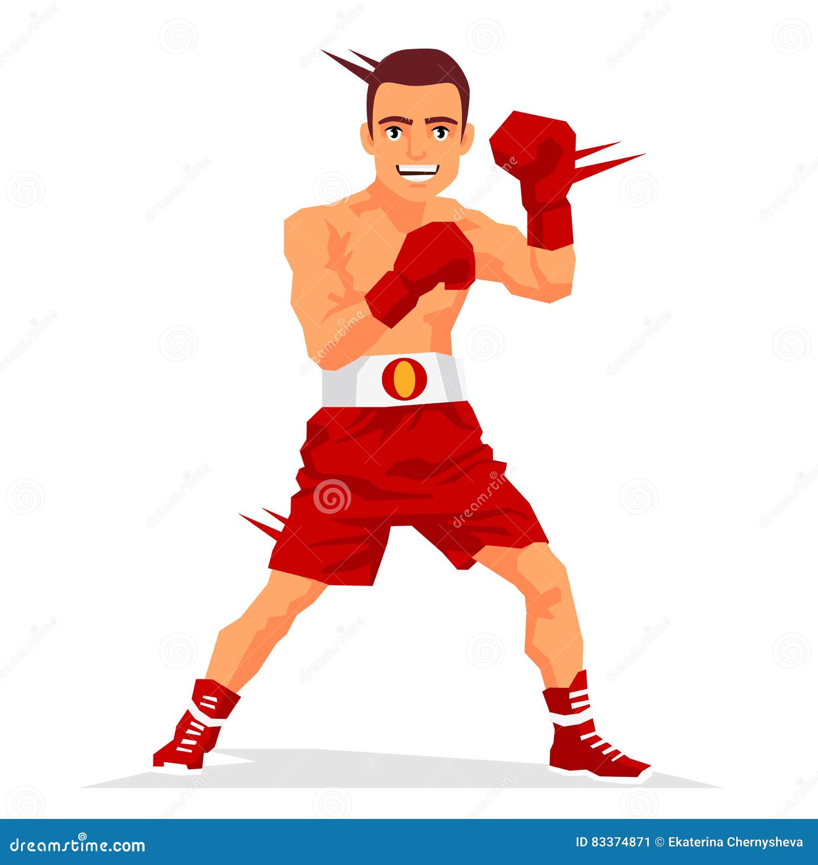 Cool boxer in the rack stock vector. Illustration of fist - 83374871