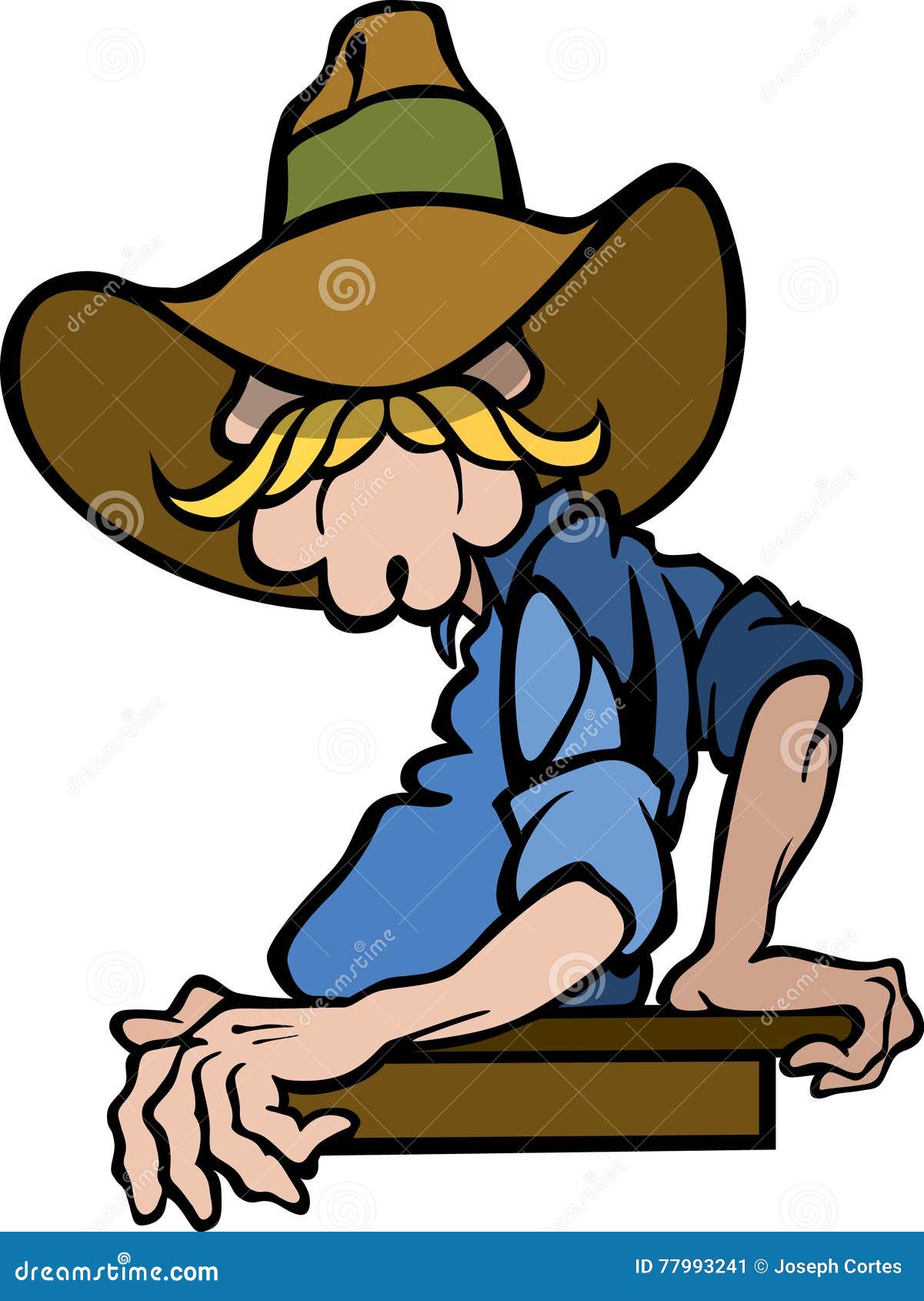 Cool Cartoon Cowboy . Isolated on White Stock Illustration - Illustration  of west, star: 77993241