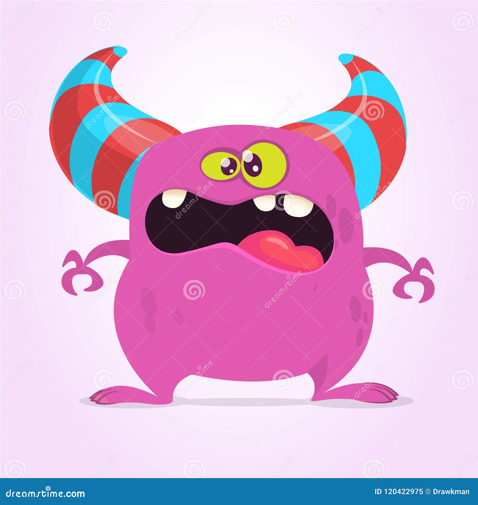 doodle monster with horn doodle monster with horn