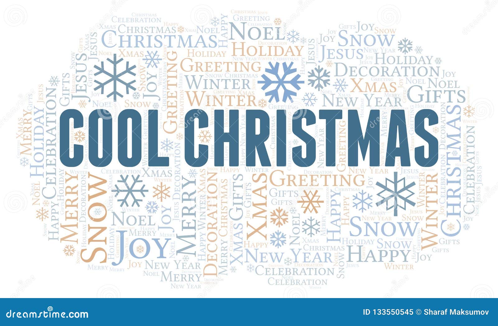 Cool Christmas word cloud stock illustration. Illustration of winter
