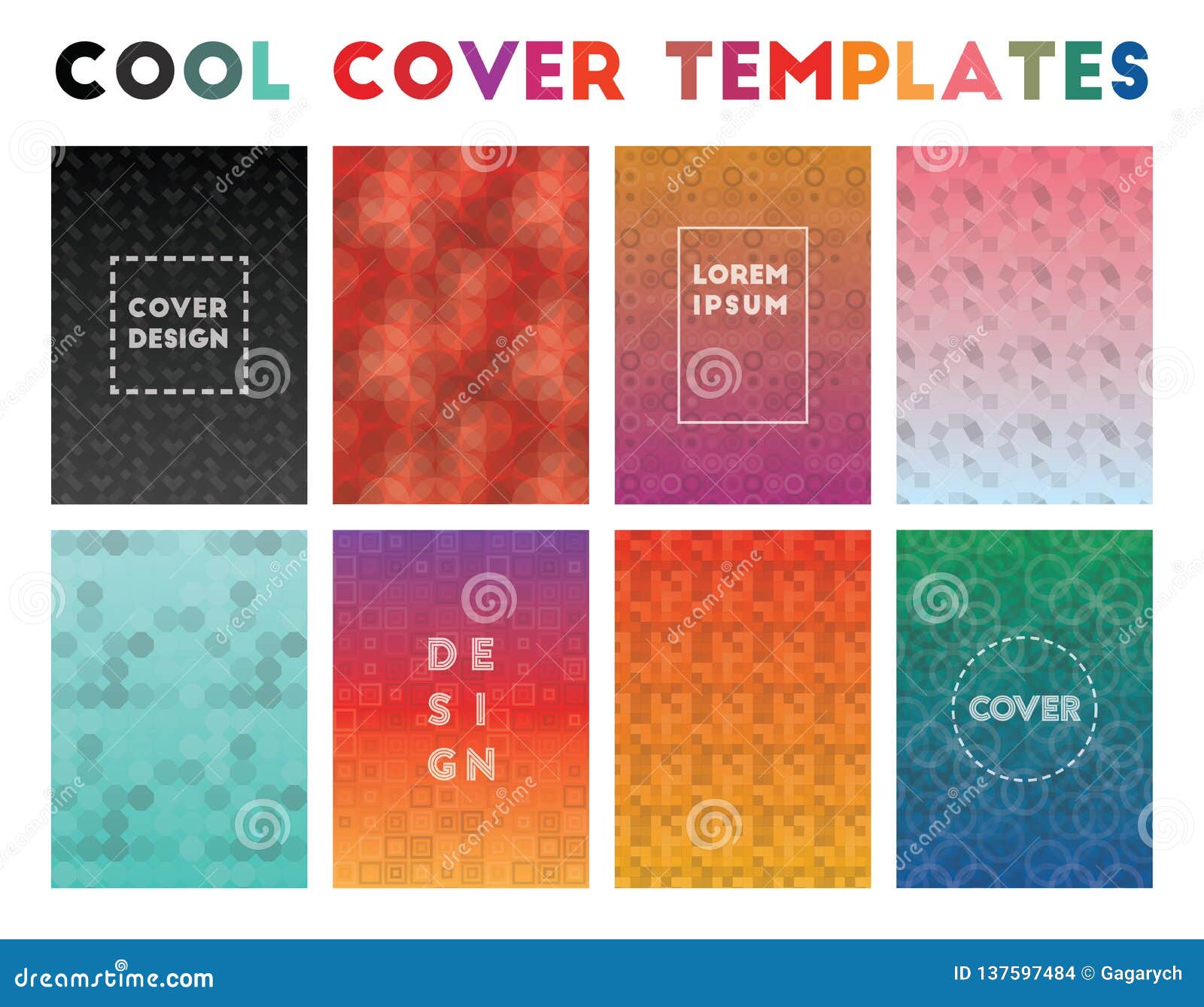 Cool Cover Templates. stock vector. Illustration of business 137597484