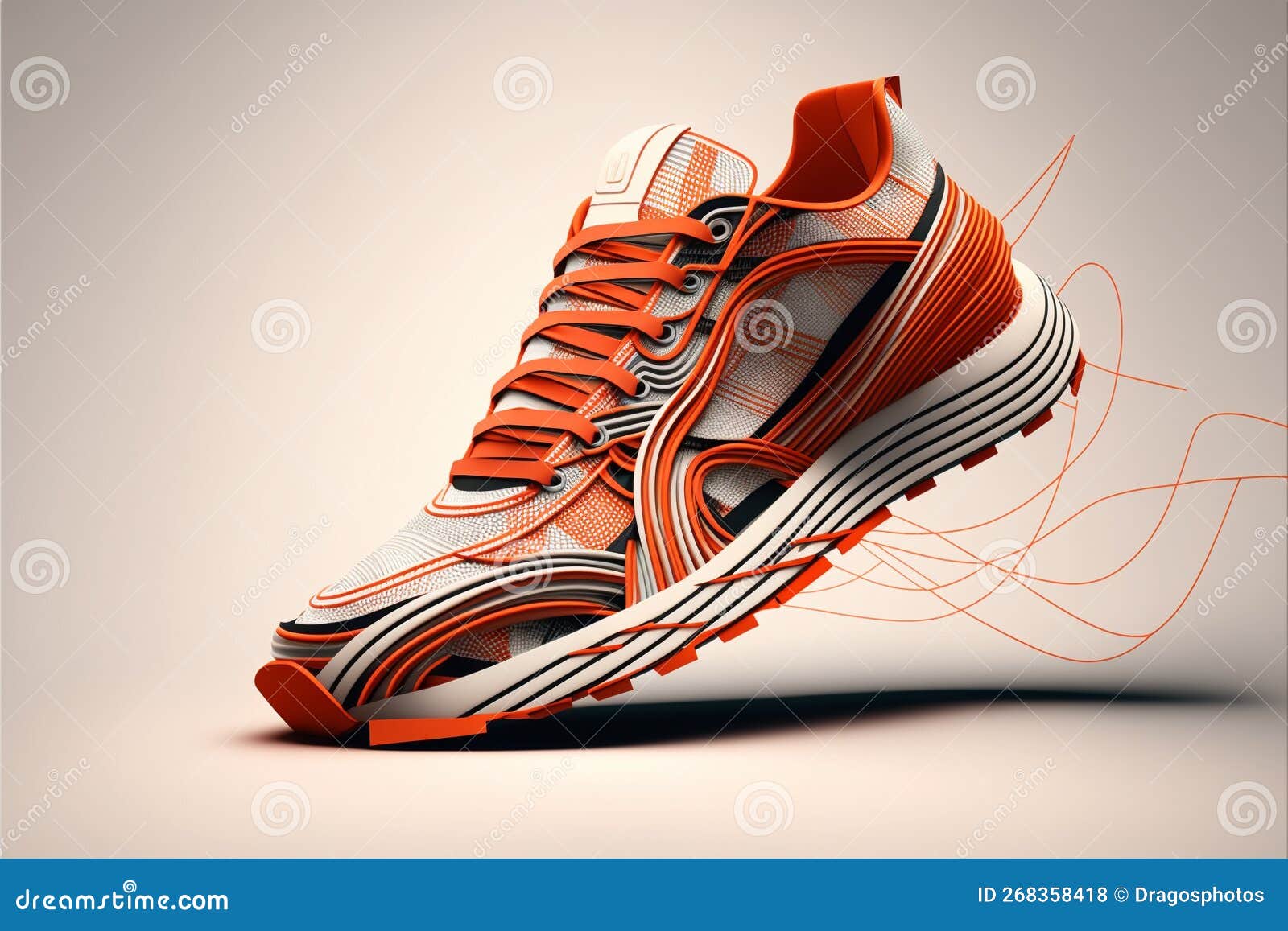 Cool Designer Sport Sneakers Shoes Concept Idea. Creative Footwear ...