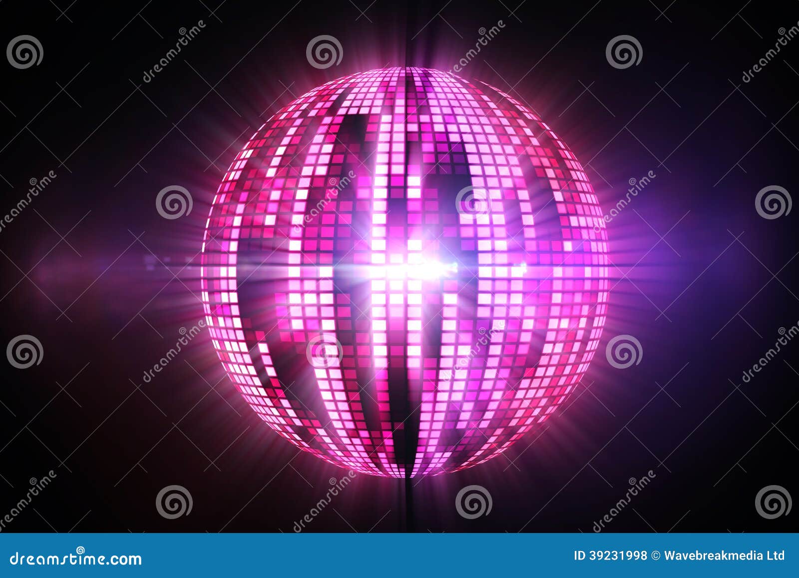 Cool disco ball design stock illustration. Illustration of ball 39231998