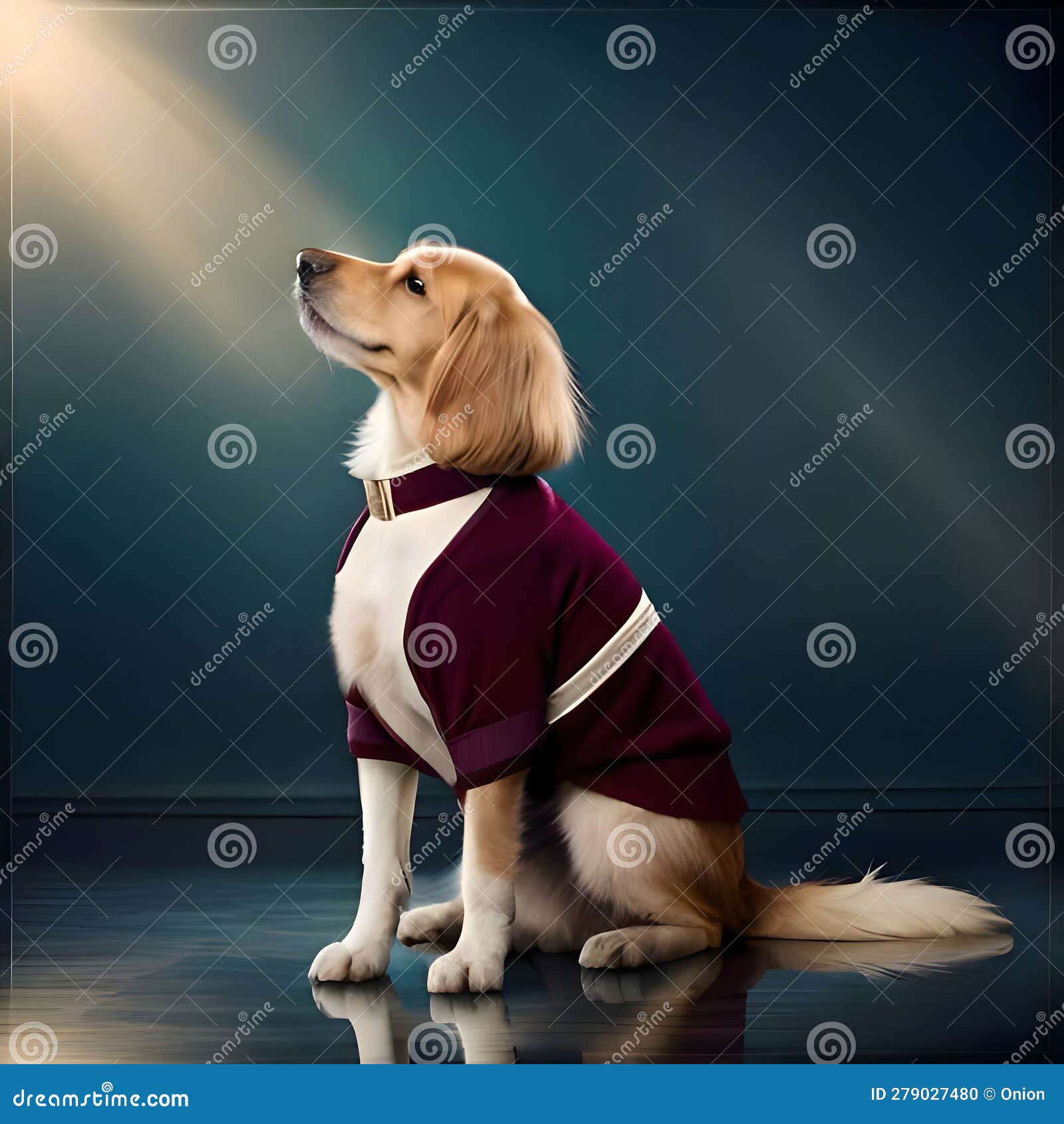 Dog Wearing Clothes Looking Cute Ai Generated Image Stock