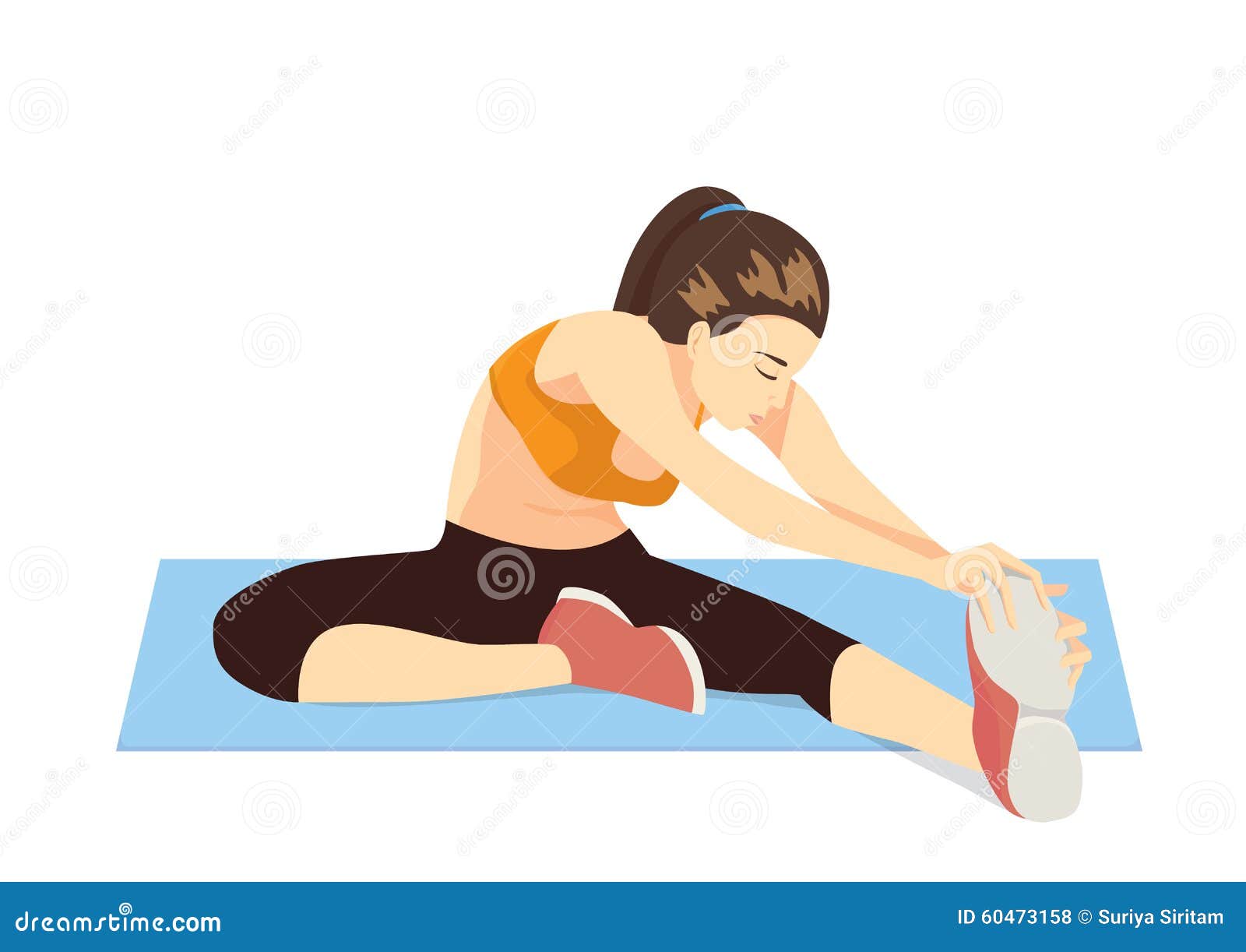 Cool Down Stretches Leg after Exercise Stock Vector - Illustration