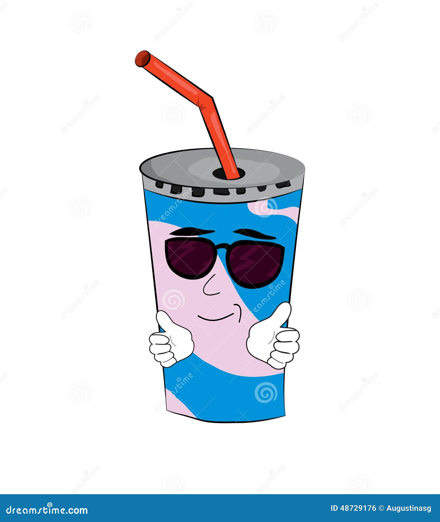 Cool drink cartoon stock illustration. Illustration of glasses 48729176