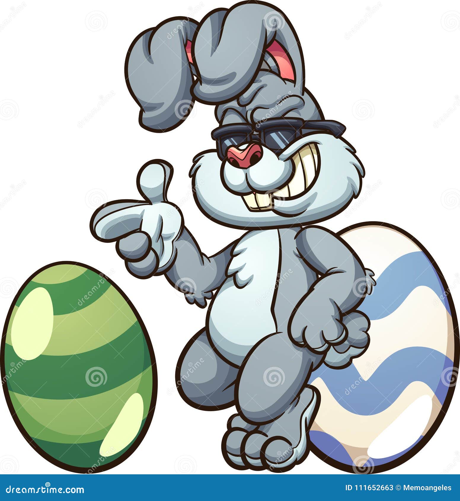 Cool Easter Bunny Wearing Shades Stock Vector - Illustration of cartoon,  easter: 111652663