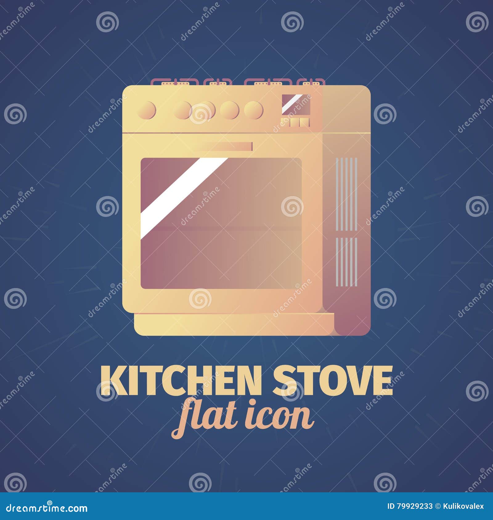 Flat Gas Stove With The Slogan On The Background Cartoon Vector