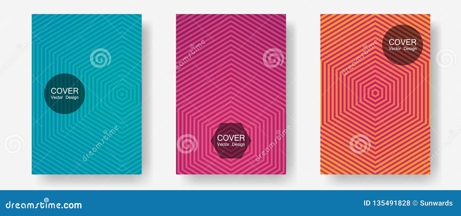 cool flyers set vector