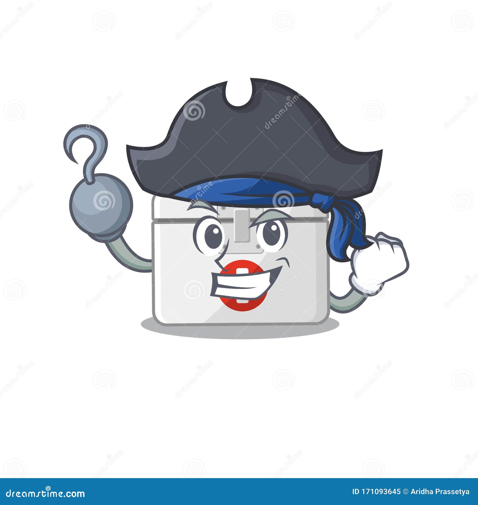Cool and Funny First Aid Kit Cartoon Style Wearing Hat Stock Vector