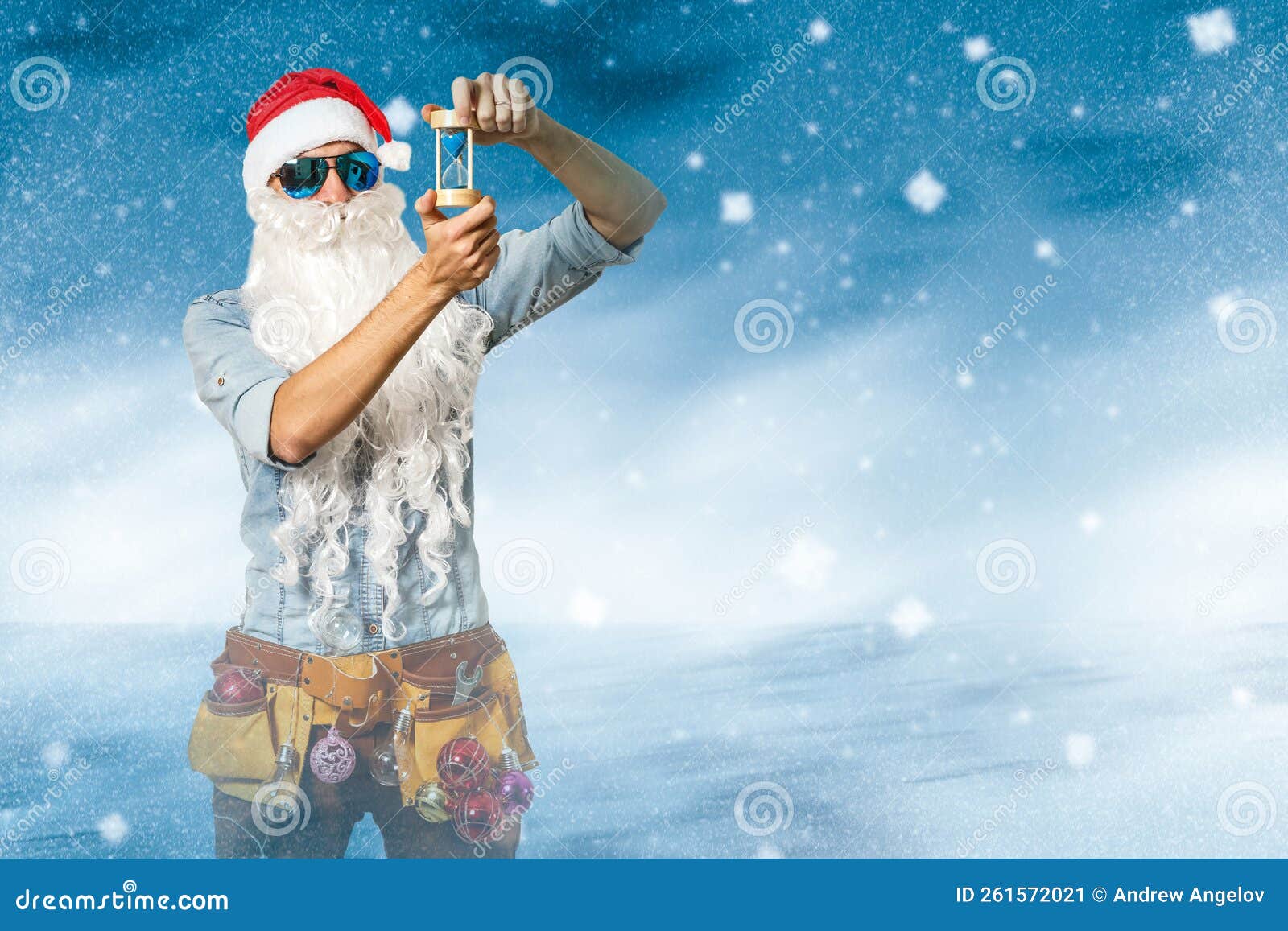 Cool Funny Playful Santa, Party Stock Image Image of holiday, glasses