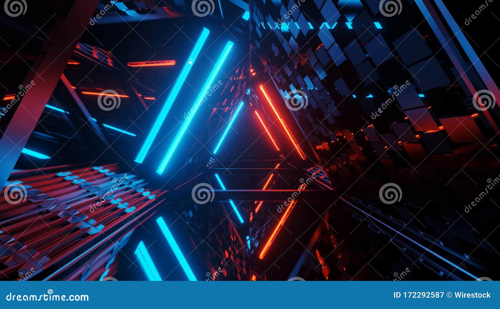 Cool Geometric Triangular Figure in a Neon Laser Light - Great for  Backgrounds and Wallpapers Stock Illustration - Illustration of wallpaper,  triangular: 172292587