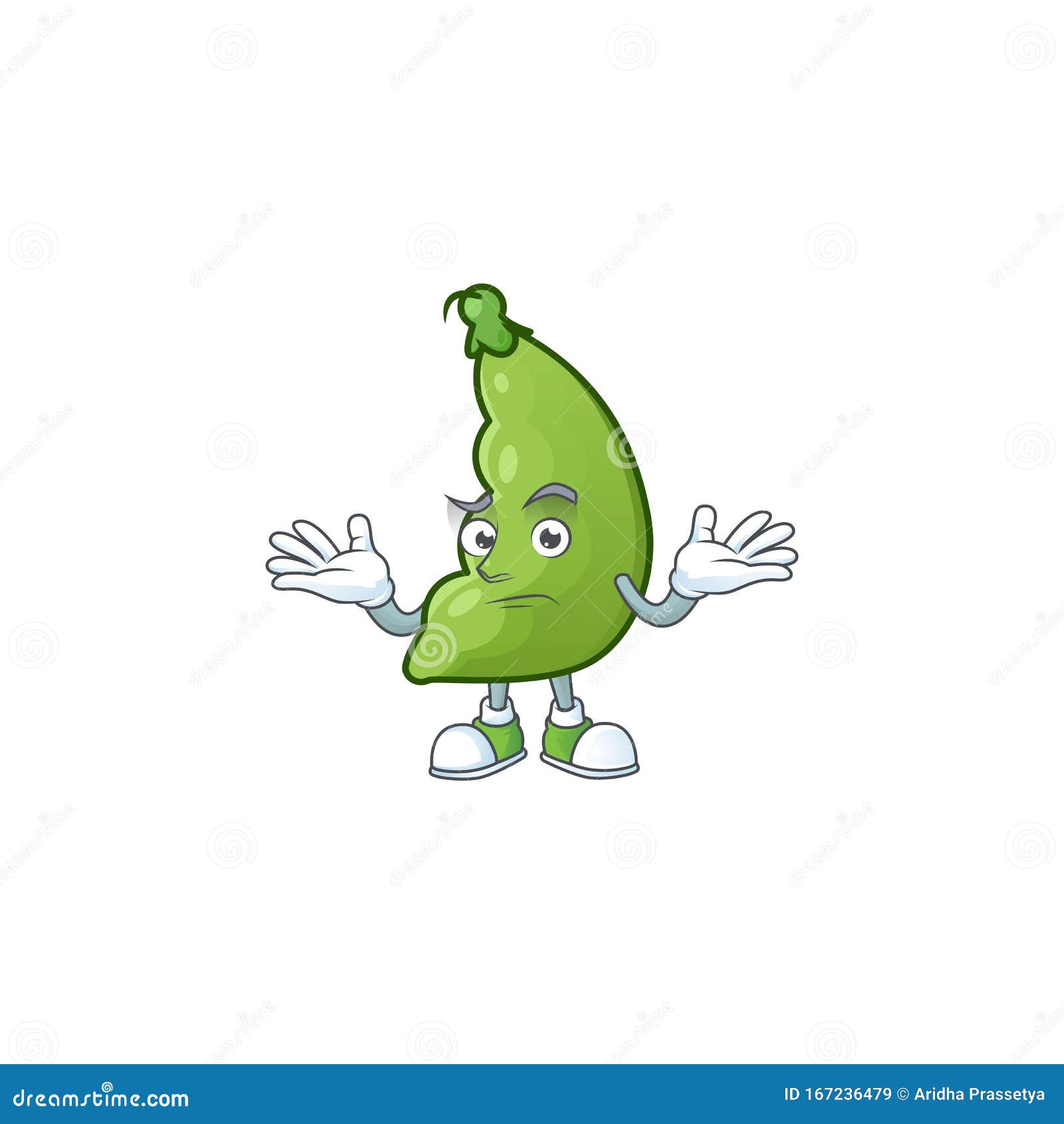 Cool Grinning of Broad Beans Mascot Cartoon Style Stock Vector ...