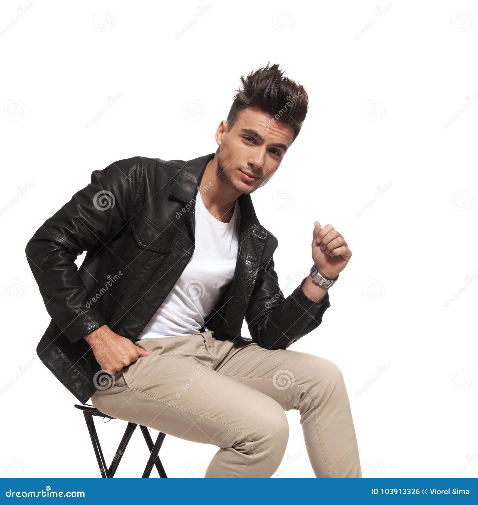 Cool Guy with Nice Hair Style is Sitting on a Chair Stock Photo - Image of hold, shirt: 103913326 Cool Guy with Nice Hair Style is Sitting on a Chair Stock Photo - Image of hold, shirt: 103913326