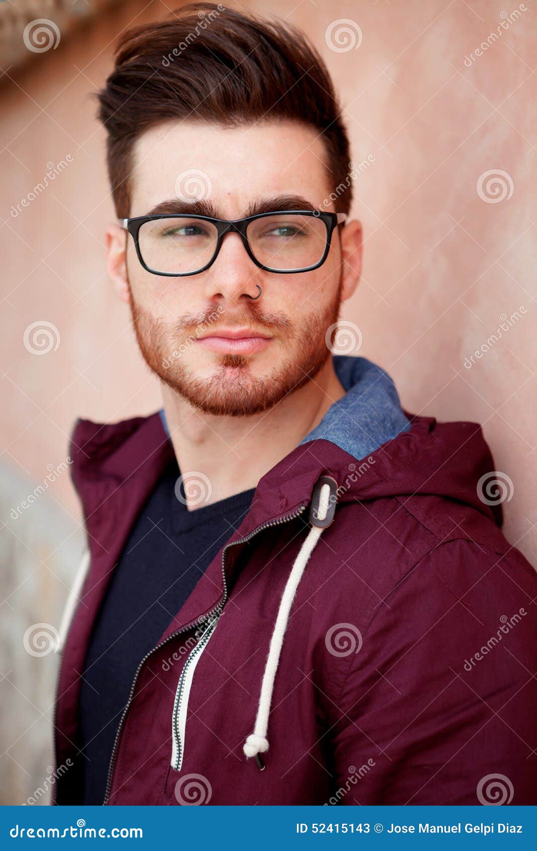 Cool Handsome Guy With Glasses Stock Image Image Of