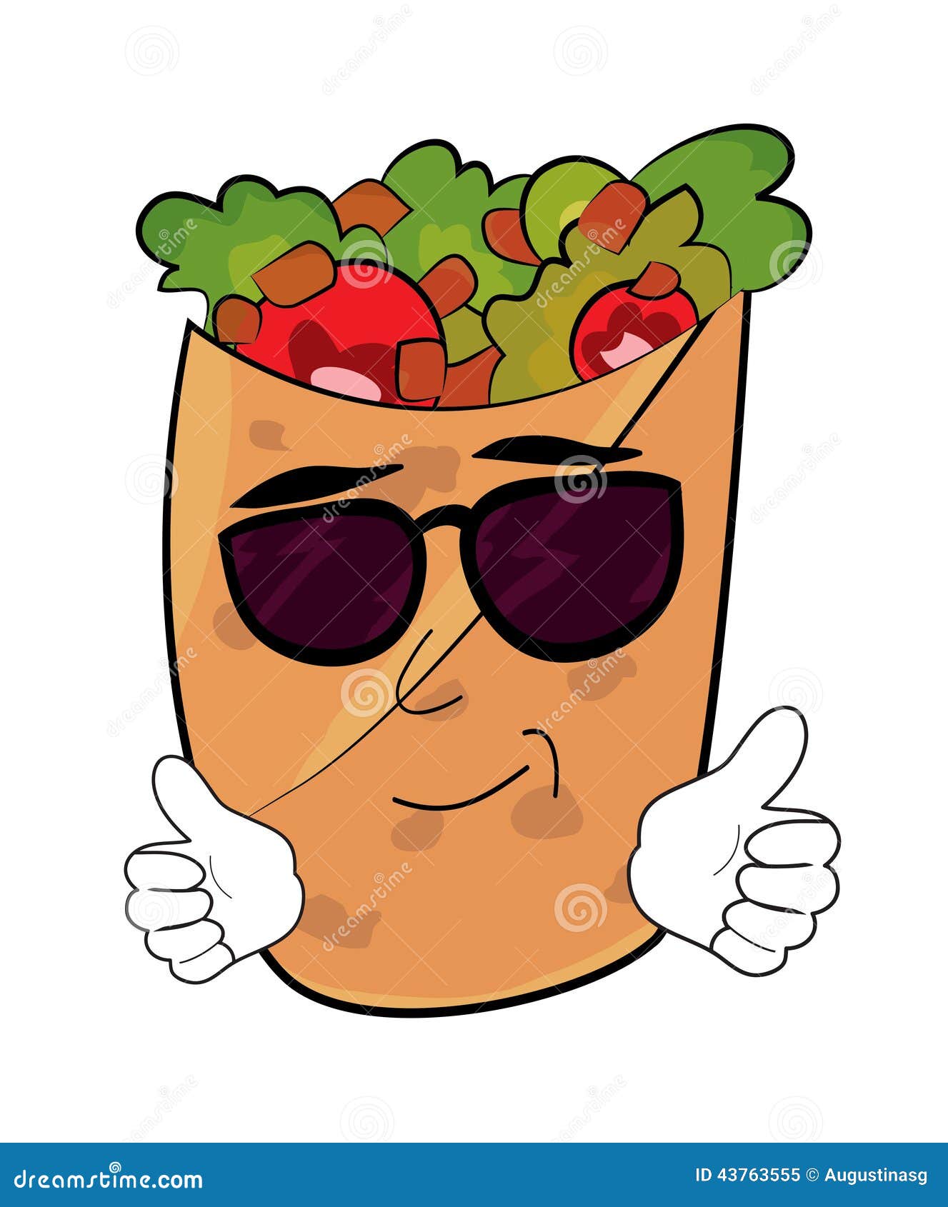 Cool Kebab Cartoon Stock Illustration Image 43763555