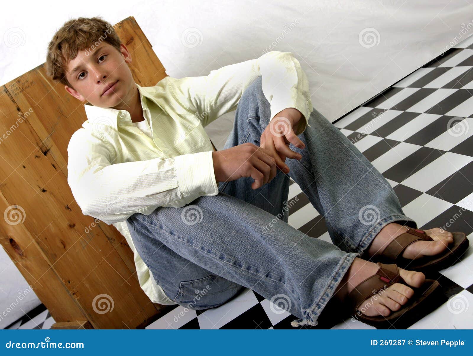 Boy in sandals sales