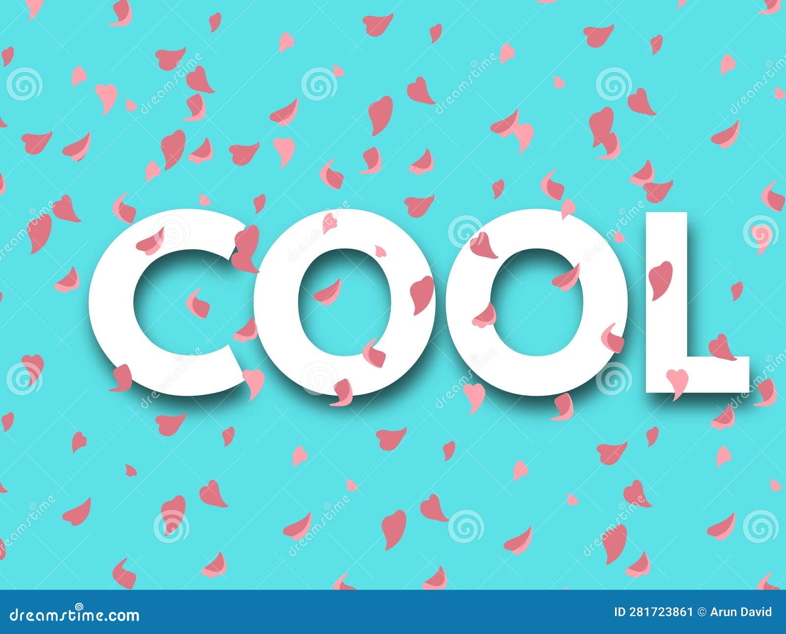 Cool Letters Words with Blue Color Background Stock Illustration