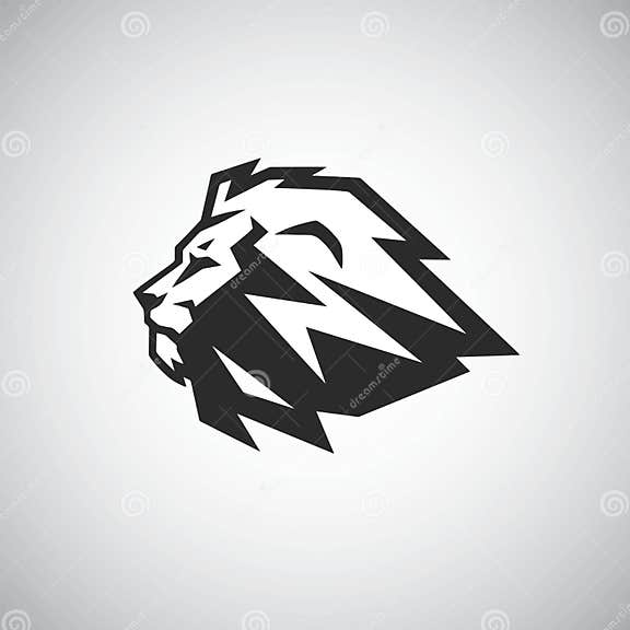 Cool Lion Logo Design stock vector. Illustration of cool - 108644216