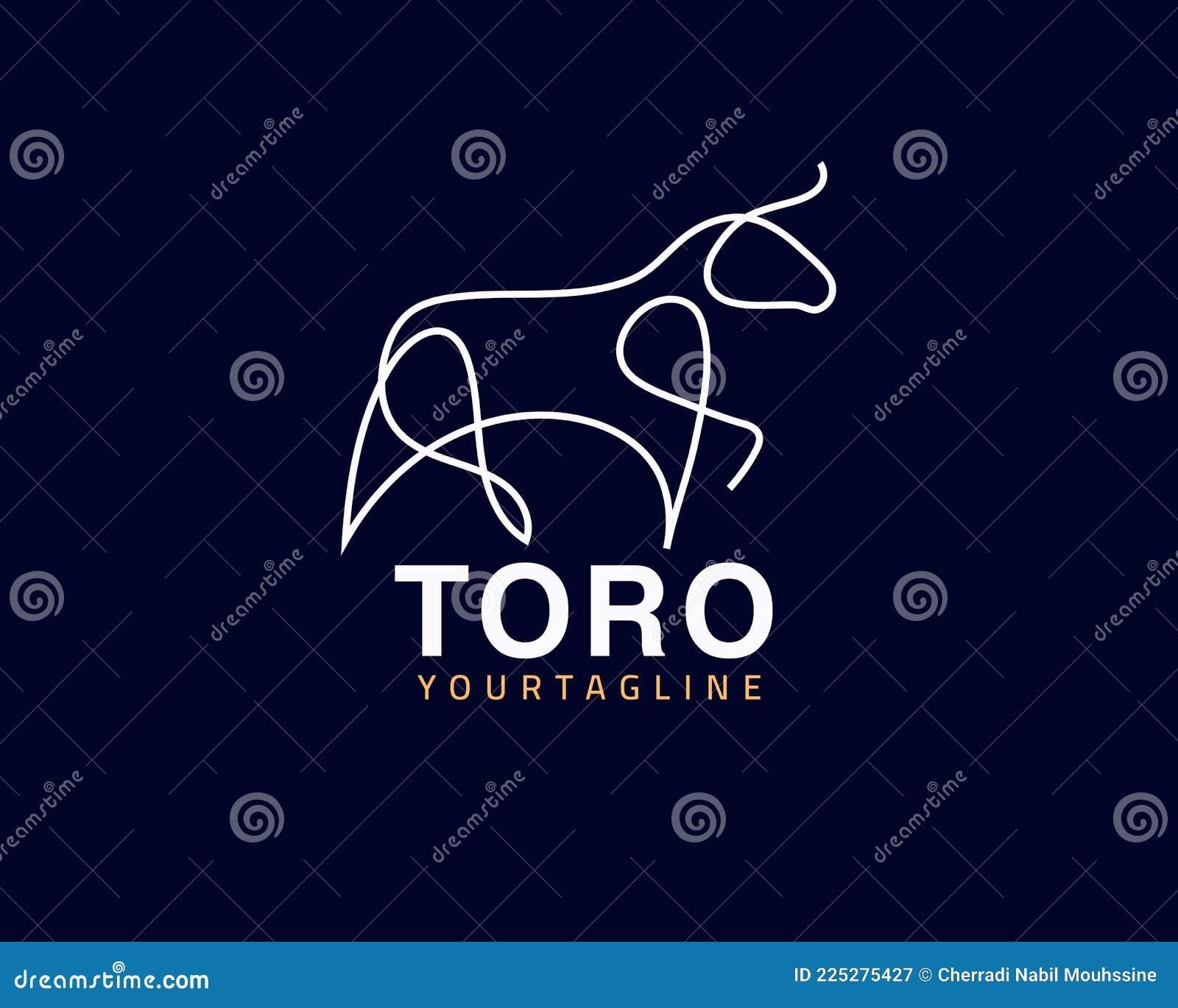 cool one line toro ox logo  and unique animal concept, can be used as a sign, app icon or , multi-layer  and
