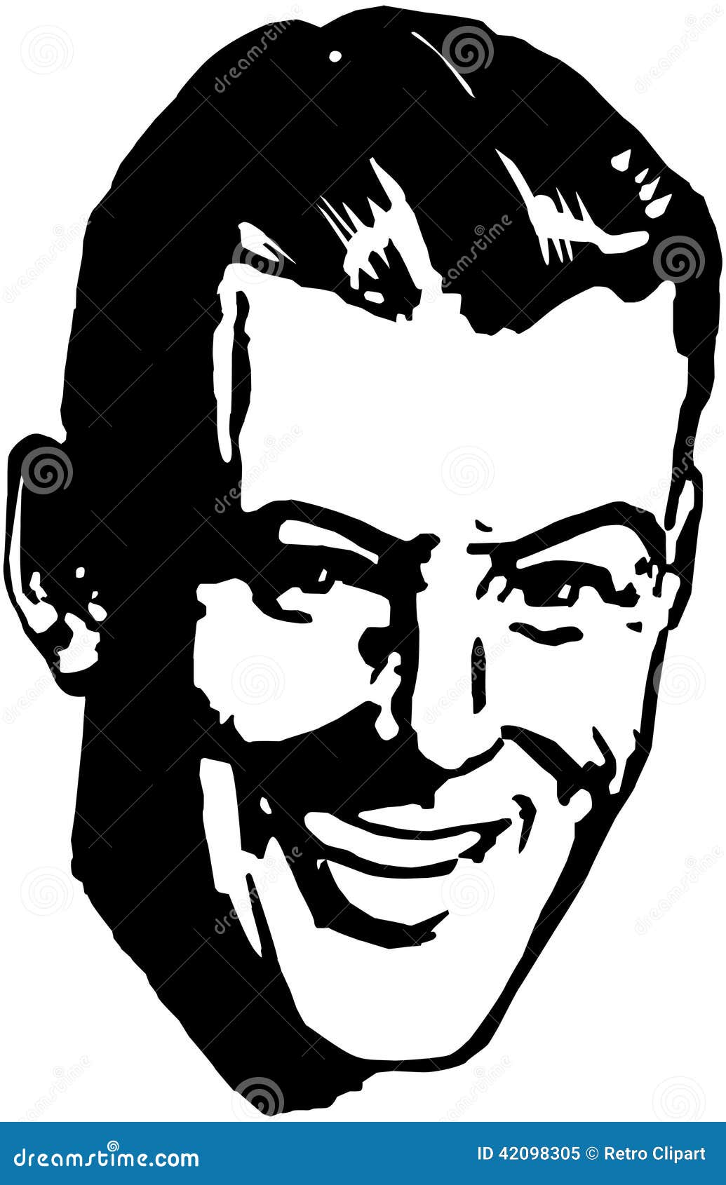 Cool Retro Guy stock vector. Illustration of clever, expressions 42098305