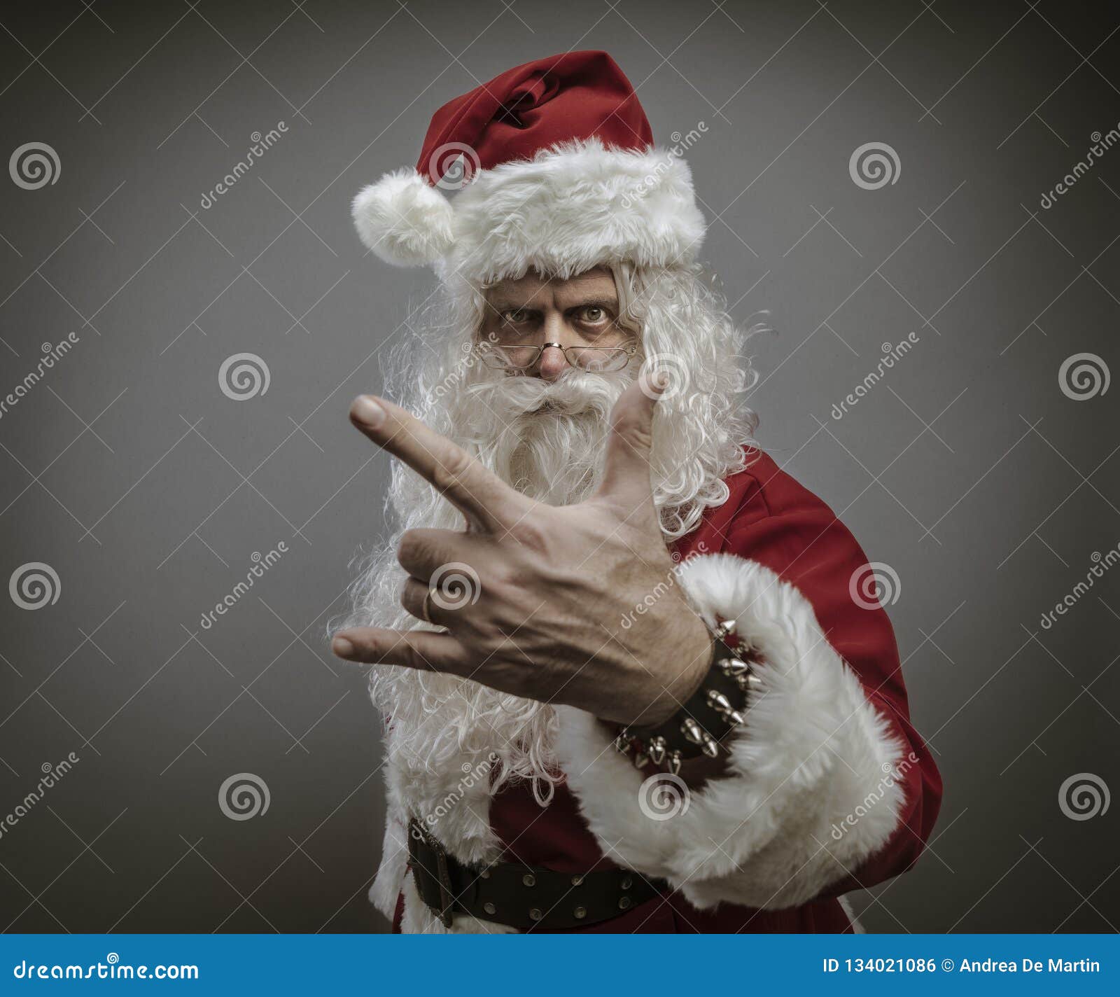Cool Rock Santa Claus Stock Photo Image Of Rocker Funny