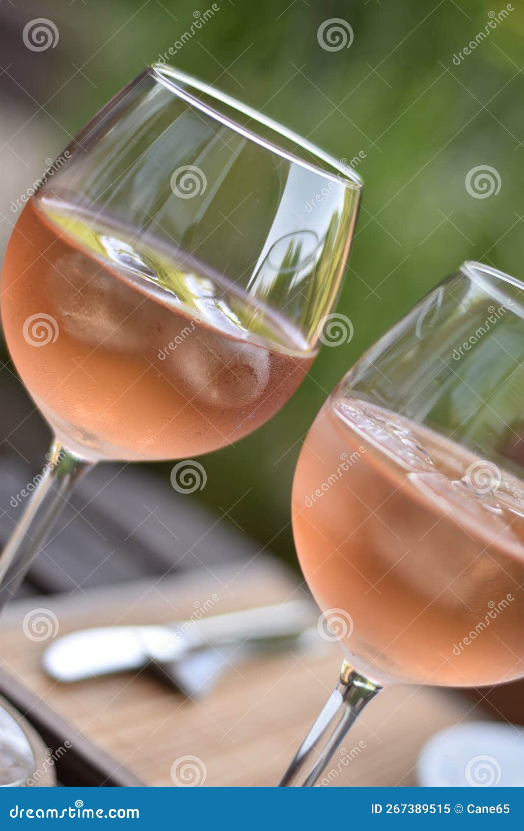 Glasses of Rose Wine on the Table Stock Image Image of closeup, wine