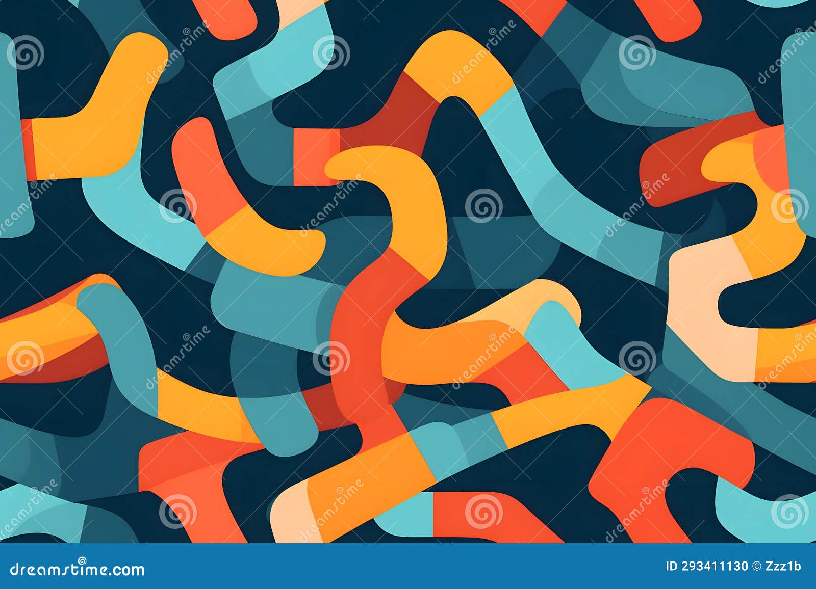 a cool seamless abstract doodle pattern inspired by 00s, neural network generated image