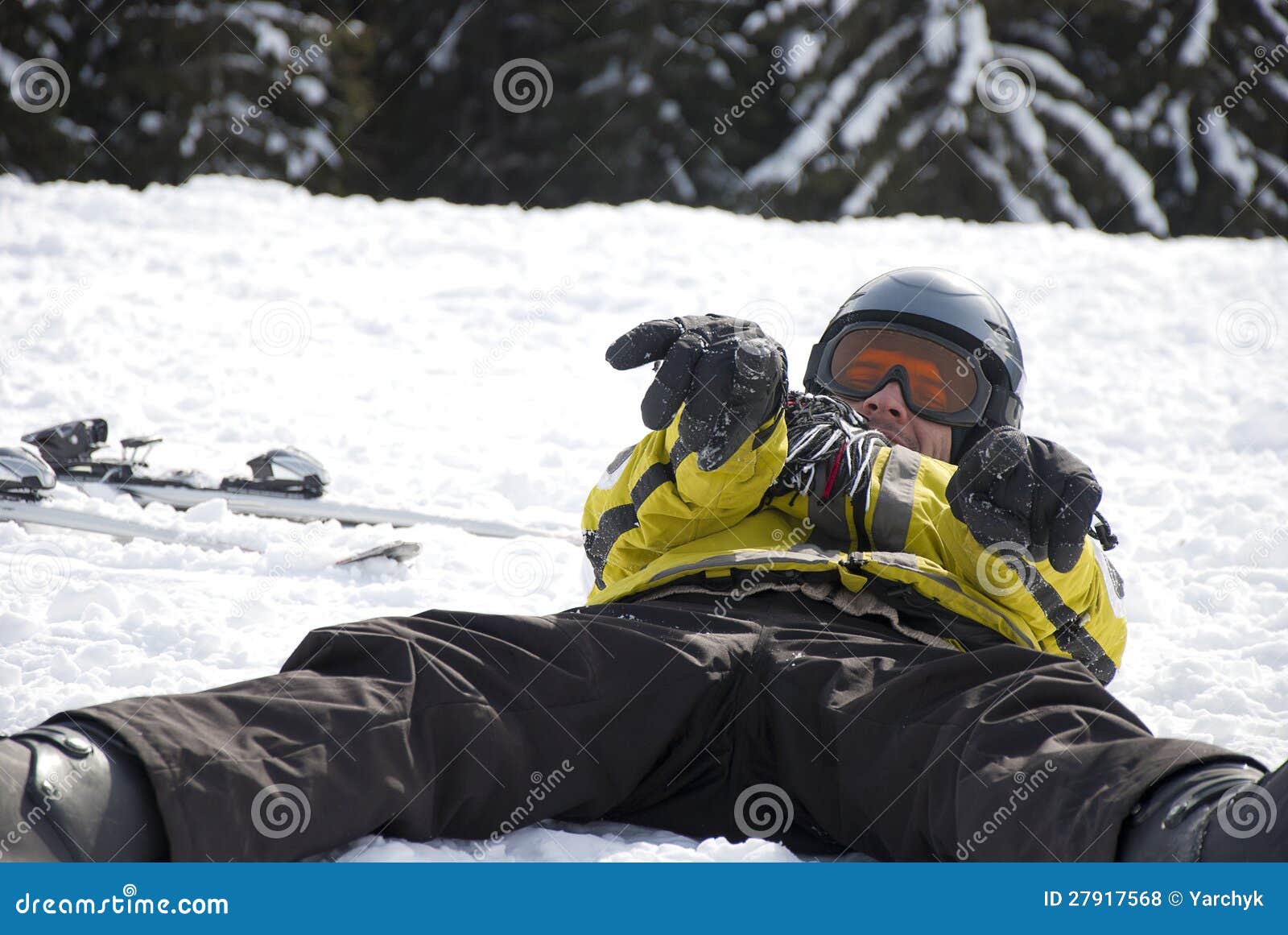 Cool Skier Enjoying the Snow Stock Photo - Image of head, european ...