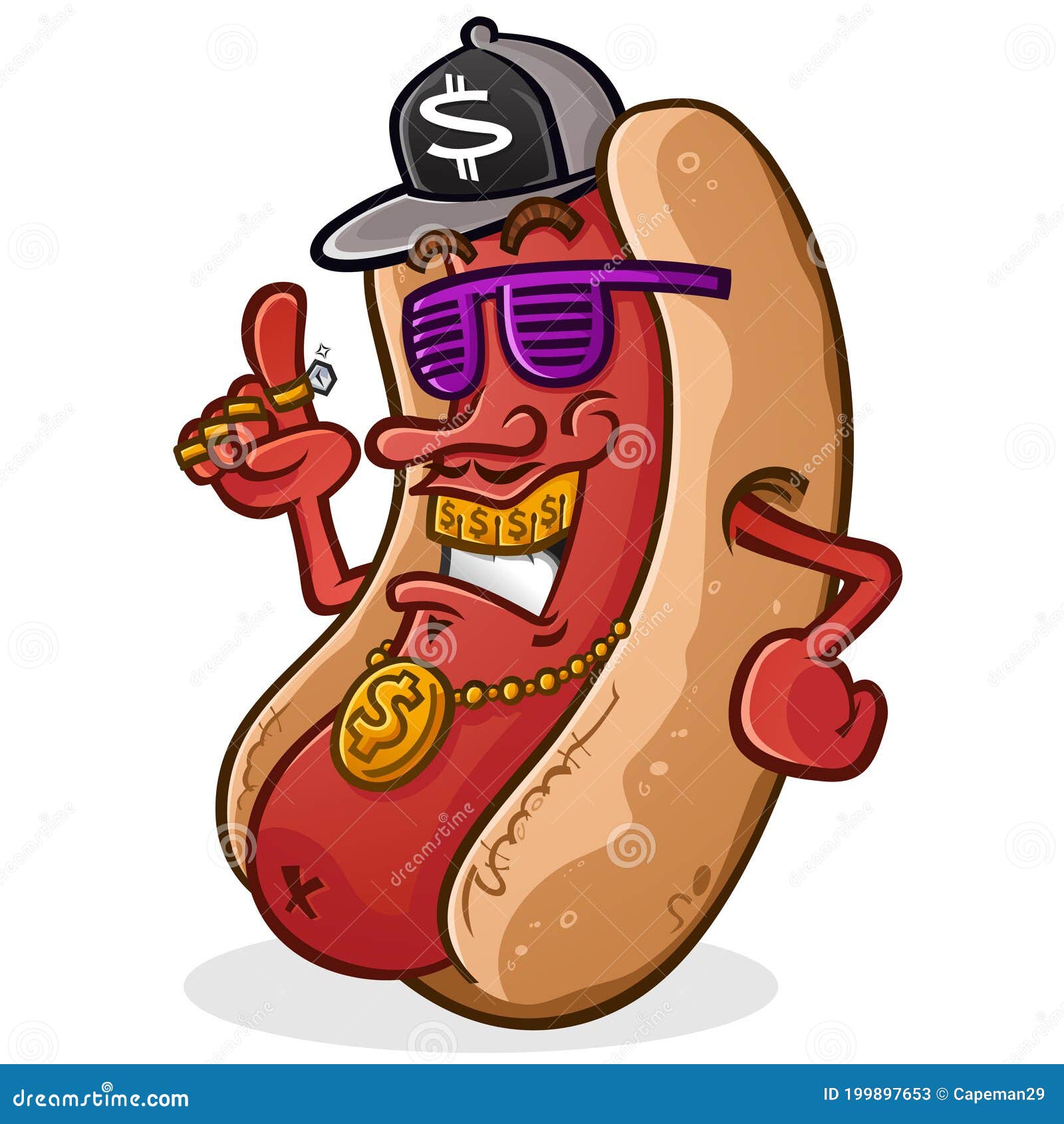 Hot Dog Hip Hop Rapper Cartoon Character Stock Vector - Illustration of drawing, gold: 199897653 Hot Dog Hip Hop Rapper Cartoon Character Stock Vector - Illustration of drawing, gold: 199897653