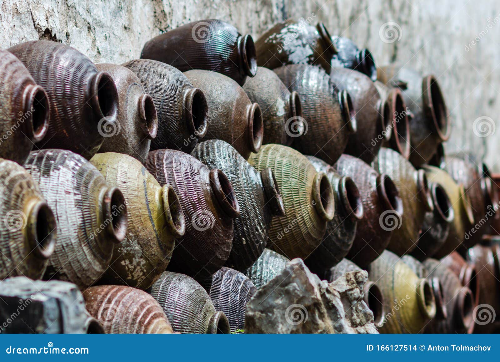 Big clay jugs for wine stock photo. Image of huge, eastern 166127514