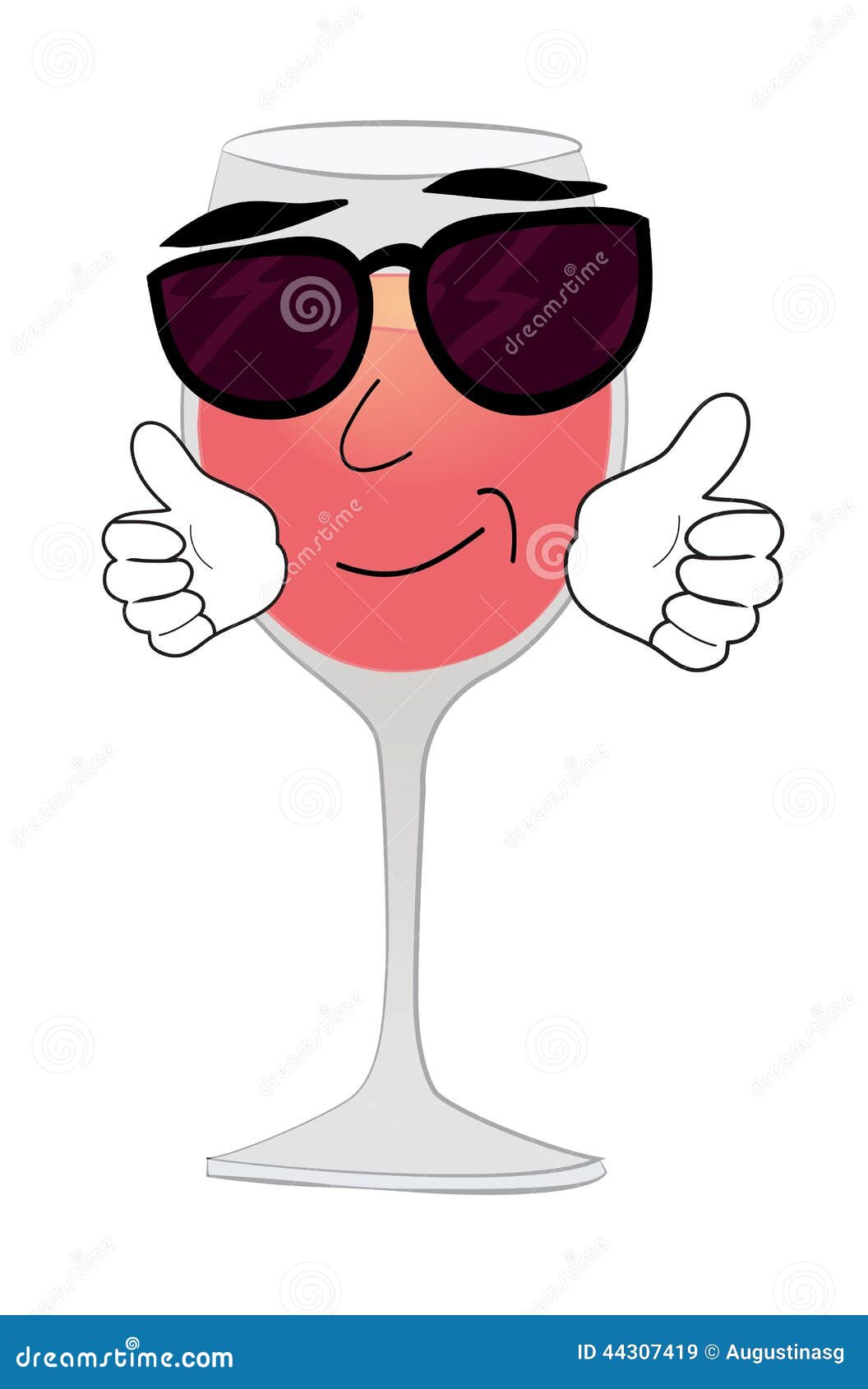 Cool wine of glass cartoon stock illustration. Illustration of glasses