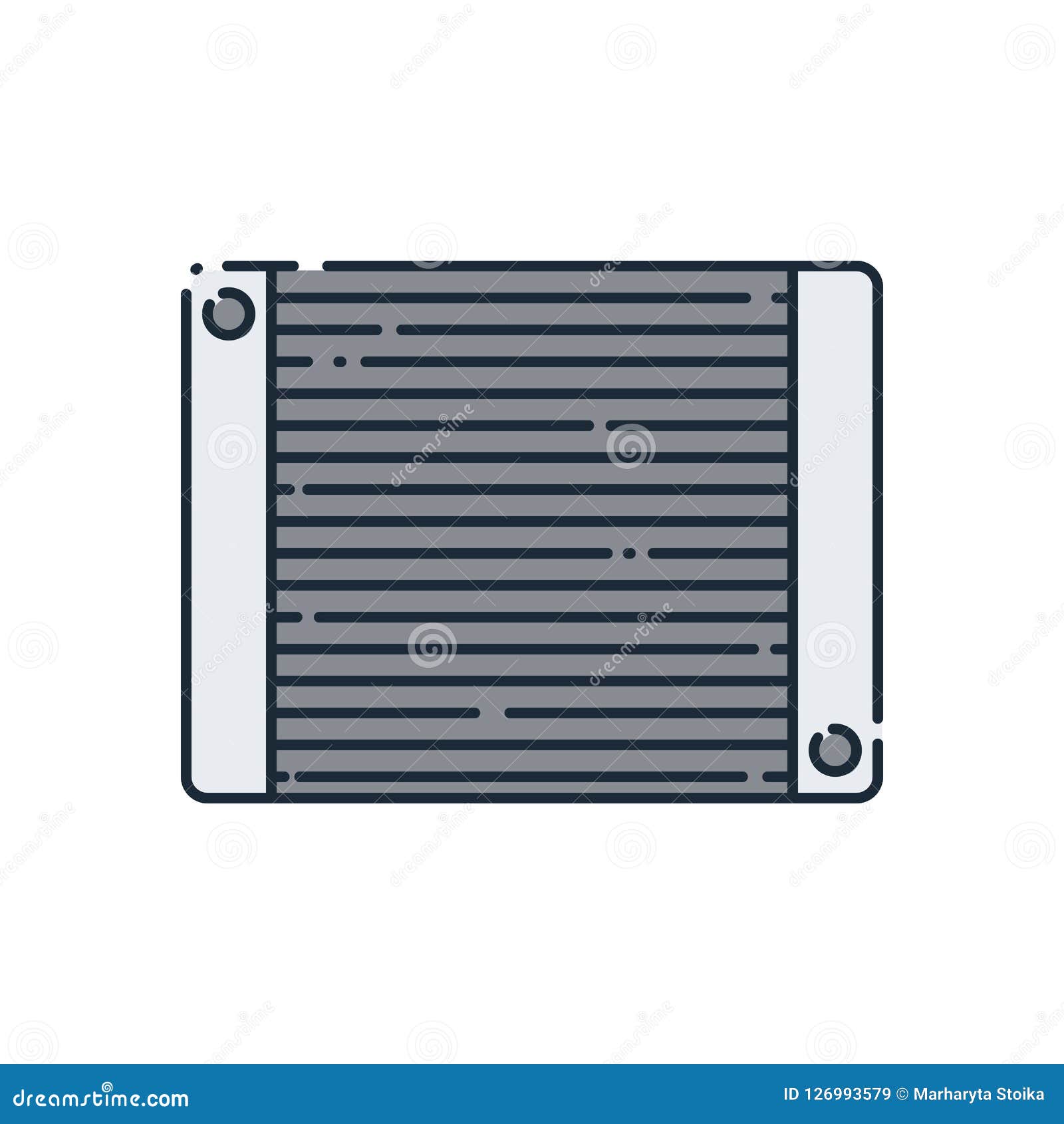 Cooler flat icon. stock vector. Illustration of isolated 126993579