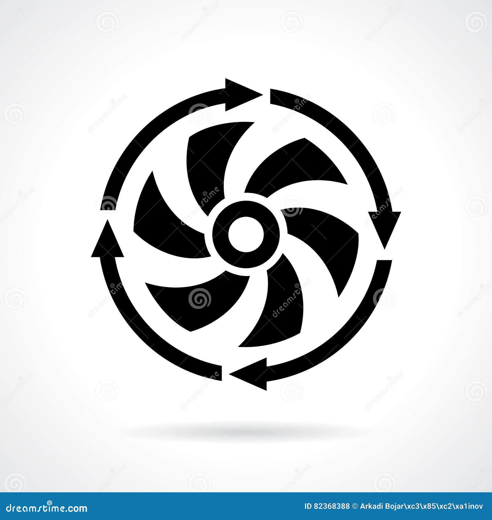 Cooler Propeller Vector Icon Stock Vector - Illustration of blade, icon