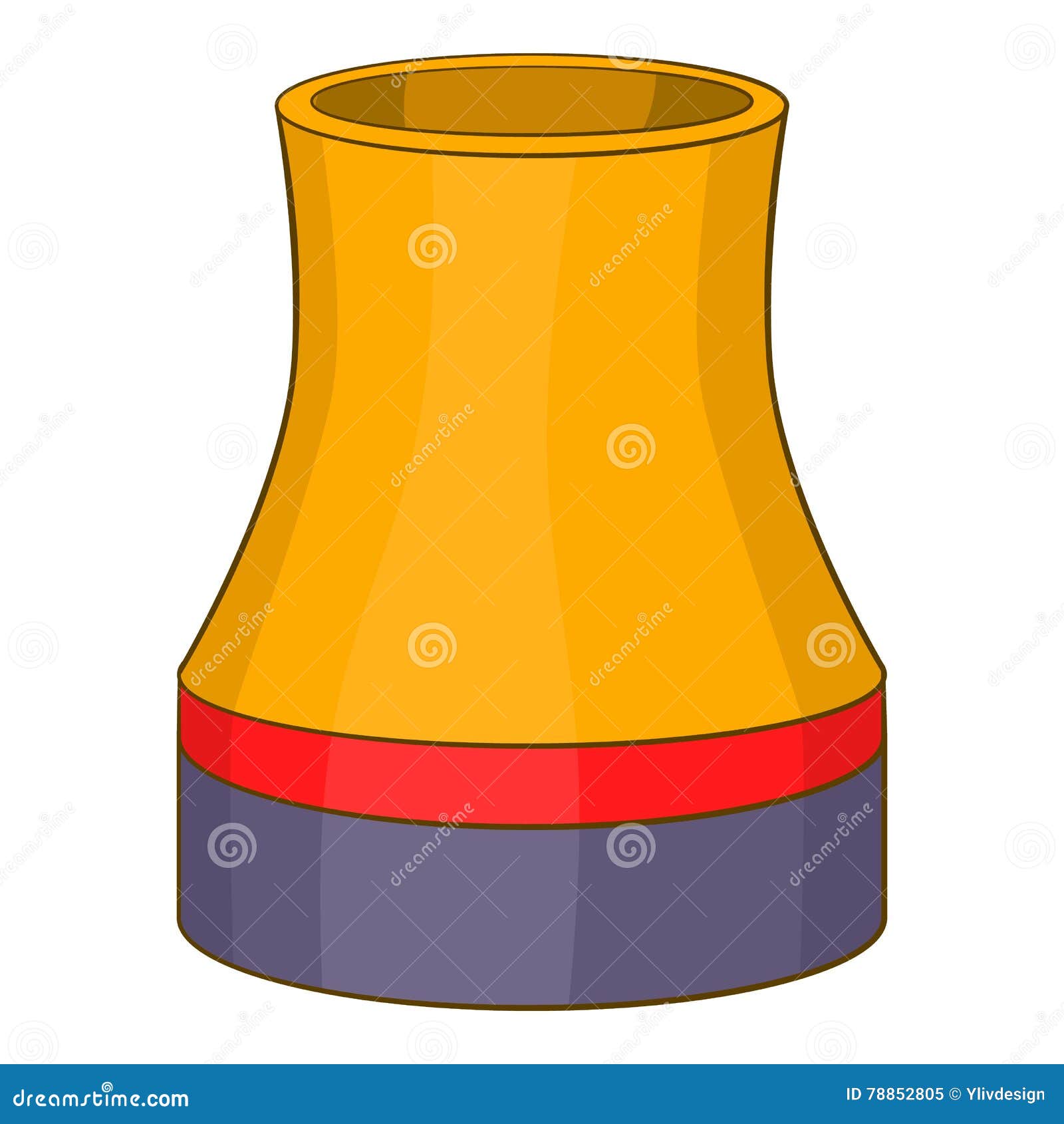 Cooling Tower Icon, Cartoon Style Stock Vector Illustration of