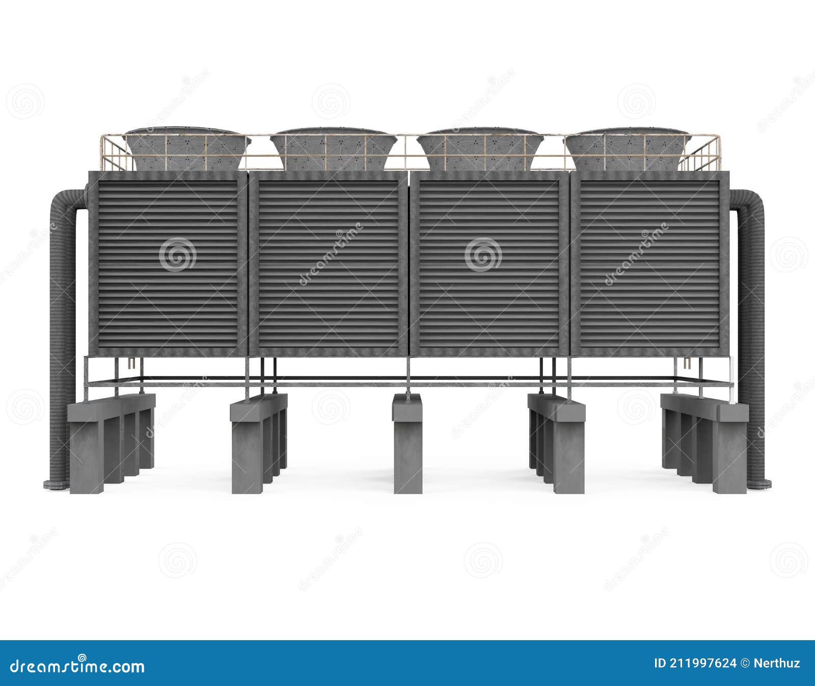 Cooling Tower Isolated stock illustration. Illustration of building