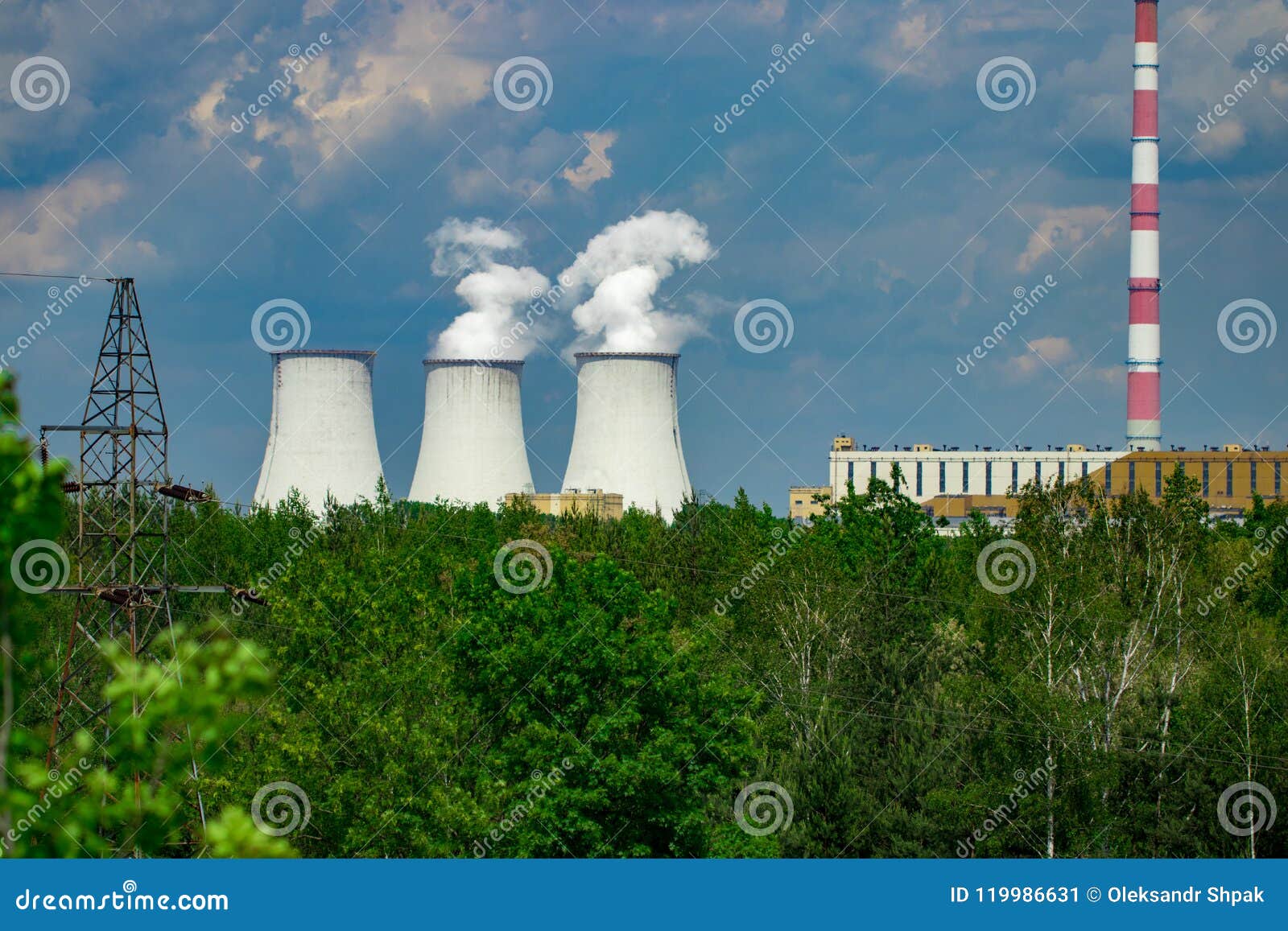 Cooling Tower of Nuclear Power Plant Poland Stock Image Image of