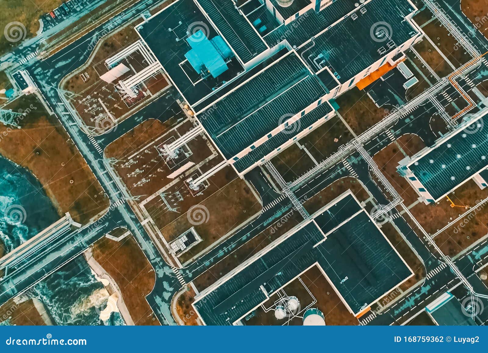 The Cooling Water System of a Nuclear Power Plant Stock Photo Image