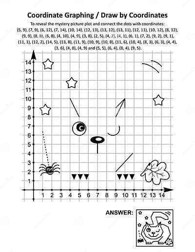 Coordinate Graphing, or Draw by Coordinates, Math Worksheet with ...