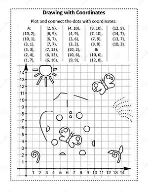Drawing Easy Free Printable Coordinate Graphing Pictures Worksheets