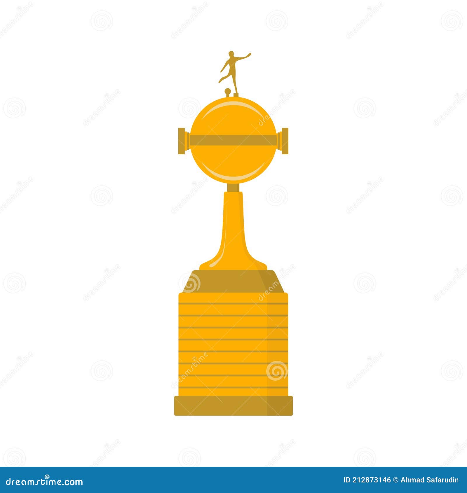 the copa libertadores trophy flat icon cartoon style  on white background. concept of prize, leadership, winning and